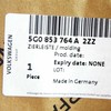 VAG VW GOLF MK7 priekinio bamperio dešiniosios ventiliacijos grotelių apdaila originali 5G0853764A2ZZ