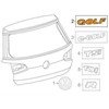 VAG VW Golf Mk7 VII 7 galinis užrašas su logotipu originalus 5G08536872ZZ