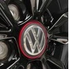 VAG VW Golf R32 GTI ratų centro stebulės dangtelis chromuotas raudonas originalus 5G0601171B