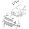 VAG VW Golf R32 GTI triušio dangčio dalis bamperiui Satin Juodas Genuine 5G085323212J9B9