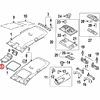 VAG VW Golf stogo dėklas viršutinės konsolės laikiklis originalus 5G0868837A82V