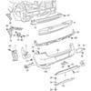 VAG VW GOLF VI 09-13 NAUJAS ORIGINALUS GALINIS BAMPEKLO TRAUKIMO KABLIUKO DANGTELIS 5K6807441