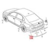 VAG VW Passat 15-18 Galinis bamperis dešinysis chromuotas apvadas originali 5618534602ZZ