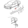 VAG VW Passat 4Motion apsauginė juostelė kairės pusės priekinėms durims 561853515A2ZZ originali