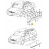 VAG VW PASSAT 97-05 Priekinio kėlimo taško dangtelis juodas kairysis N/S 3B0853917B41 originalus