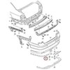VAG VW PASSAT B6 GALINIS BUFERIS CHROMO APDAILOS MOULDING DEŠINĖ O/S ORIGINALUS 3C5807460A
