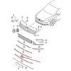 VAG VW PASSAT B7 R-Line Priekinis Bamperio Ventiliacijos Grotelės Apdaila 3AA853551A041 NAUJA ORIGINALI