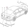 VAG VW Passat Galinė bagažinės dalis 4Motion Chromuota emblema su ženkliuku originali 3G0853675TMGM