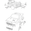VAG VW priekinės grotelės emblema chromuota originali 321853601
