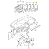 VAG VW Scirocco Eos klimato kontrolės dangtelis Dekoratyvinis juodas blizgus originalus 1Q0858069J041
