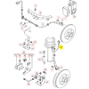 VAG VW Seat Skoda Audi Audi laidų jungtis greičio jutikliui kairėje priekyje Originali 1J0927903R
