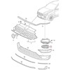 VAG VW T ROC priekinio bamperio apatinės grotelės dešinės pusės 2GA853212A9B9 originalios