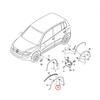 VAG VW TIGUAN 08-16 R-LINE ratų arkos apdaila priekinis dešinysis sparnas O/S 5N0853718N9B9 originalus