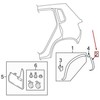 VAG VW TIGUAN 2008-2016 Ratų arkos dangtelis Apdailos detalė apatinė galinė dešinė O/S originali 5N0853818C9B9