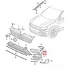 VAG VW TIGUAN R-Line priekinio bamperio rūko žibintų apvado grotelės kairės pusės N/S originalios 5NA853665D041