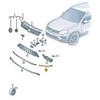 VAG VW Touareg 15-18 priekinio bamperio apatinės grotelės apdaila originali 7P68532542ZZ