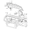 VAG VW TOURAN 07-10 Priekinis RHD variklio dangčio atleidimo užrakto trosas originalus 1T2823531D