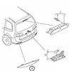 VAG VW TOURAN 11-16 Galinis bamperis kairės pusės N/S atšvaitas originalus 1T0945105C