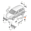 VAG VW Touran apsauginė juostelė dešinės pusės galinėms durims chromuota blizgi originali 1T0853754GGRU