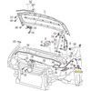 VAG VW TOURAN Mk1 variklio dangčio atlaisvinimo rankenos laikiklis originalus 1T2823633B