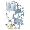 VAG VW TRANSPORTER T5 galinės bagažinės bagažinės laikiklio užrakto mechanizmas originalus 7H0827426AA