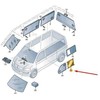 VAG VW TRANSPORTER T6 Kairio durų užuolaida 7LA068528 NAUJA ORIGINALI