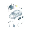 Volkswagen Beetle Cabrio 2003 2010 VAG Viršaus Antraštės Antspaudas Originalus 1Y0871409CB41