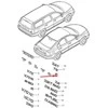 VOLVO S60 MK1 Galinės durelės Volvo emblema 31283005 NAUJA ORIGINALI