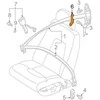 "Volvo S60 V70 XC70" saugos diržo dangtelis Pilka granito spalvos B statramsčio kairė pusė Originalus 39873710
