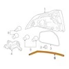 VOLVO S80 MK2 galinio dešiniojo apšvietimo apvadas Originalus 31283496