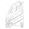 VOLVO XC40 Galinės Dešinės Durų Stiklo Kanalas Bėgio Apdaila Originali 31477935