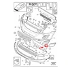 VOLVO XC60 MK1 priekinio dešiniojo bamperio grotelių dangtelis 3129043 originalus