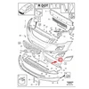 VOLVO XC60 MK1 priekinio dešiniojo bamperio grotelių dangtelis 3129043 originalus