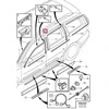 VOLVO XC70 MK2 Priekinis Kairysis Išorinis B Stulpelio Apdailos Aplikacija 30799055 NAUJA ORIGINALI