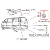 Vw Transporter 1991 2004 Chromuota Emblema Vag Originalus 701853601FDRR
