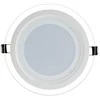 12W 4000K LED Panelė Apvali Stikliniu Rėmeliu natūrali Balta Šviesa