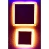 12W + 4W LED panelė dviejų spalvų kvadratinė