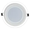 18W 3000K LED Panelė Apvali Stikliniu Rėmeliu Šilta Balta Šviesa
