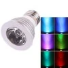 3W LED RGB E27 lemputė su pulteliu keičianti spalvas