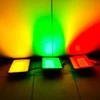 50W IP65 RGBW LED lauko prožektorius su nuotolinio valdymo pulteliu