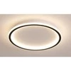 66W 40x4cm LED šviestuvas su nuotoliniu valdymu Juodas