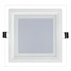 6W 3000K LED Panelė Kvadratinė Stikliniu Rėmeliu Šilta Balta Šviesa