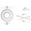 76W 50+30CM LED šviestuvas su nuotolinio valdymo pulteliu