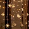 LED užuolaida 230V šilta 4x0.6m 96LED su valdikliu