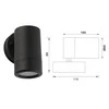 Sieninis LED šviestuvas GU10 Plastikas IP54