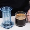 AeroPress – skaidrios mėlynos spalvos kavos virimo aparatas