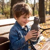 Asobu - Bestie Juodas Bear - 460 ml Insulated Bottle with Straw