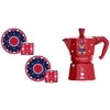 Bialetti Moka Express 3TZ (150 ml) Joyful Christmas | 2 x 80 ml | raudona