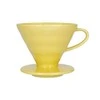 Hario V60-02 keraminis kavos lašintuvas geltonas