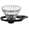 Hario V60 Glass Drip 01 - Juodas, with scoop